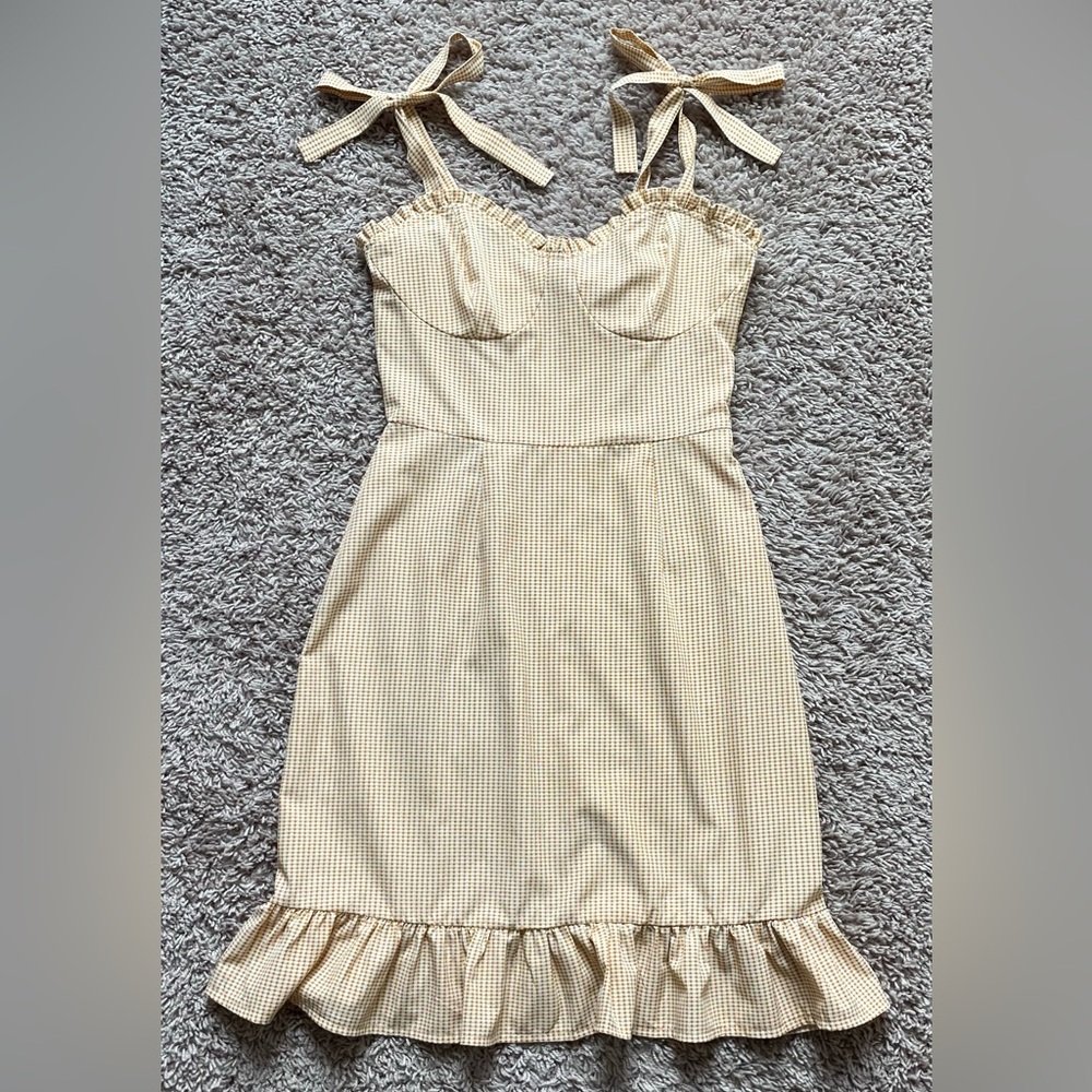 Urban Threads satin shoulder tie dress xs